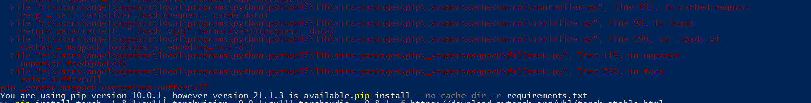 I can't install torch == 1.8.1 + cu111 · Issue #87 · Anjok07 ...