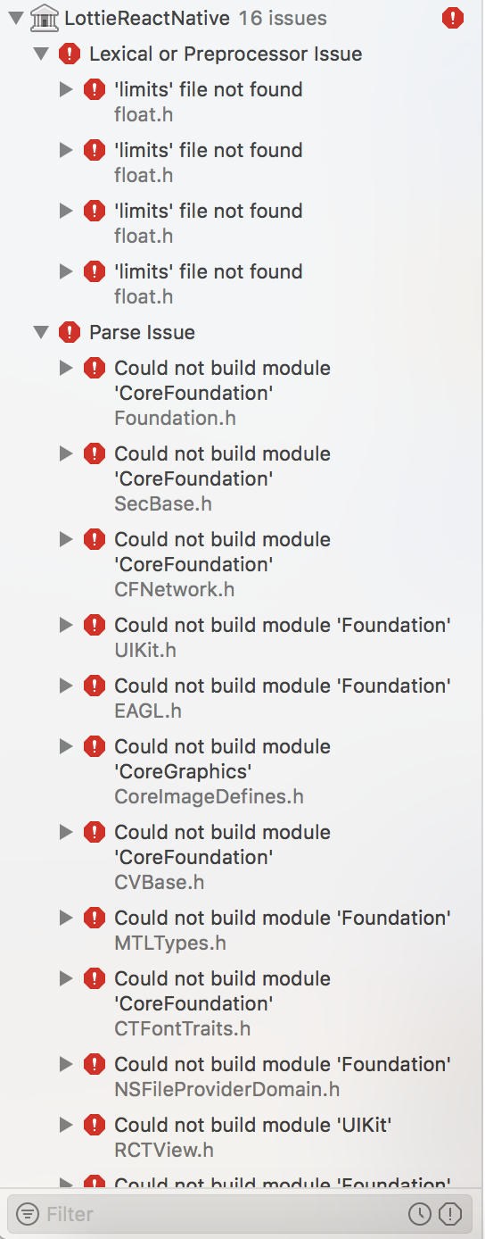 Lottie React Native causing XCode Build Issues · Issue #391 · lottie ...