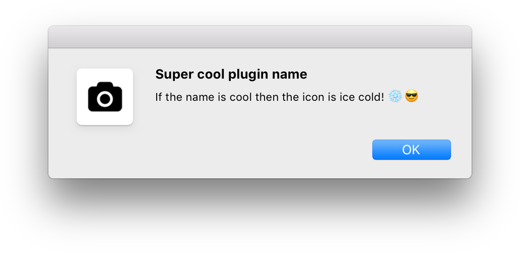 icon in alert