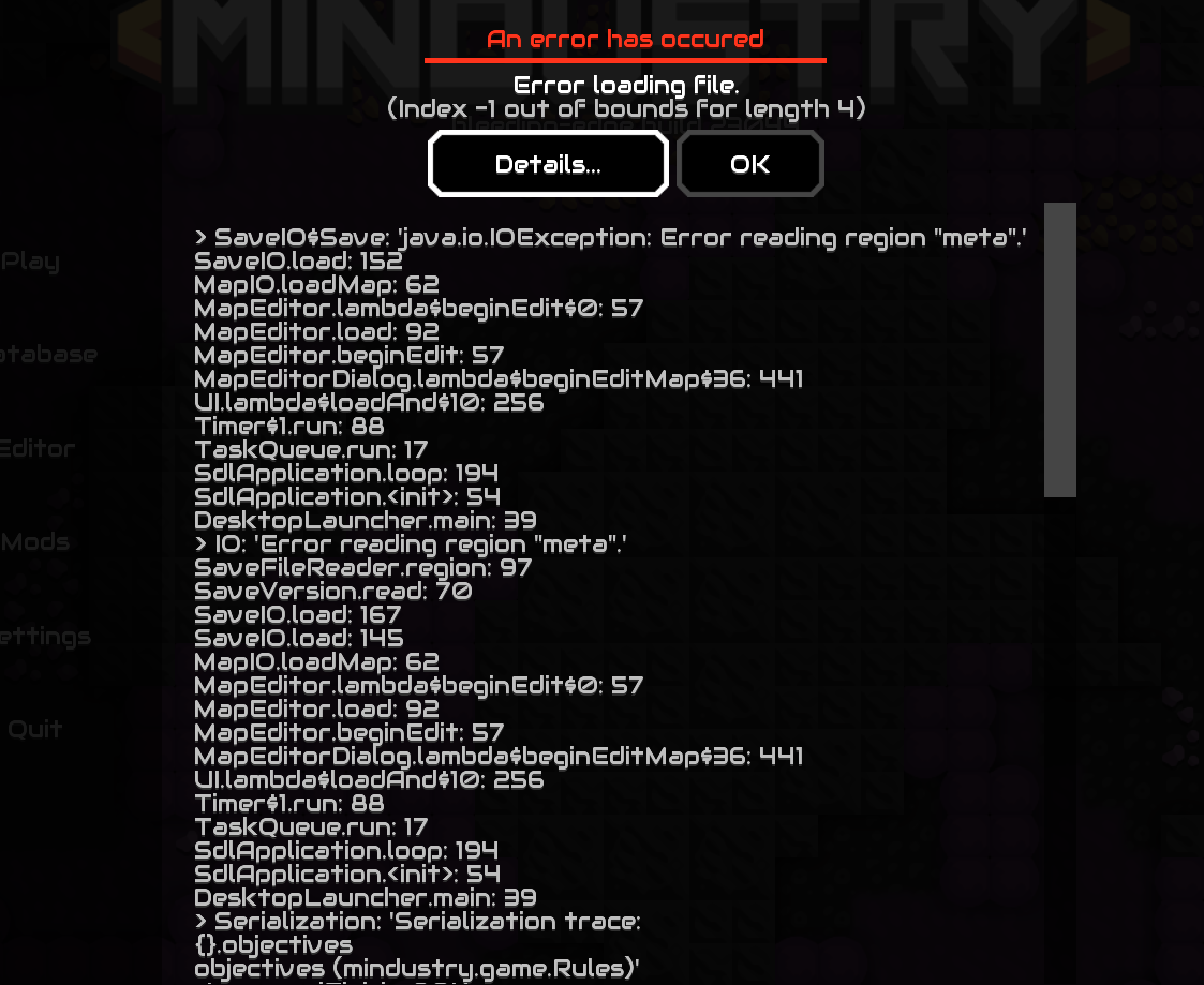 mysterious error case when trying to open maps with objective · Issue ...