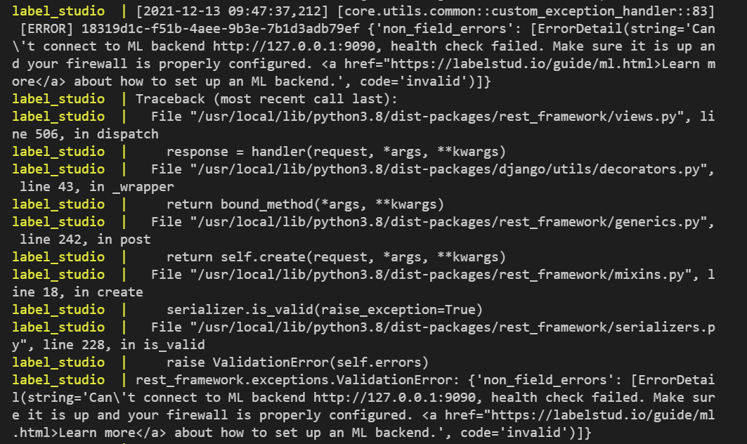 RUNTIME ERROR Validation error · Issue #1839 · HumanSignal/label-studio ...