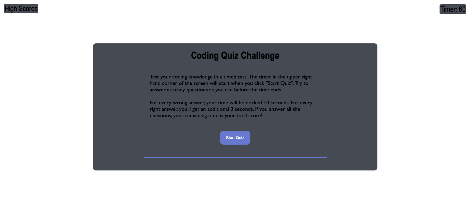GitHub - DaveToth77/Code-quiz: A browser based application that allows ...