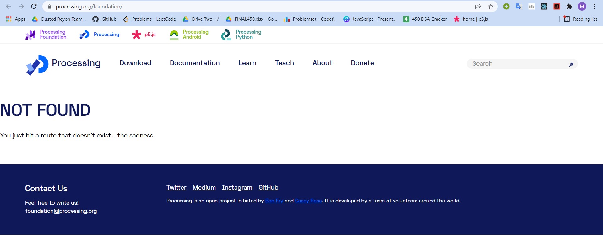 Processing Link in footer not working · Issue #1130 · processing/p5.js ...