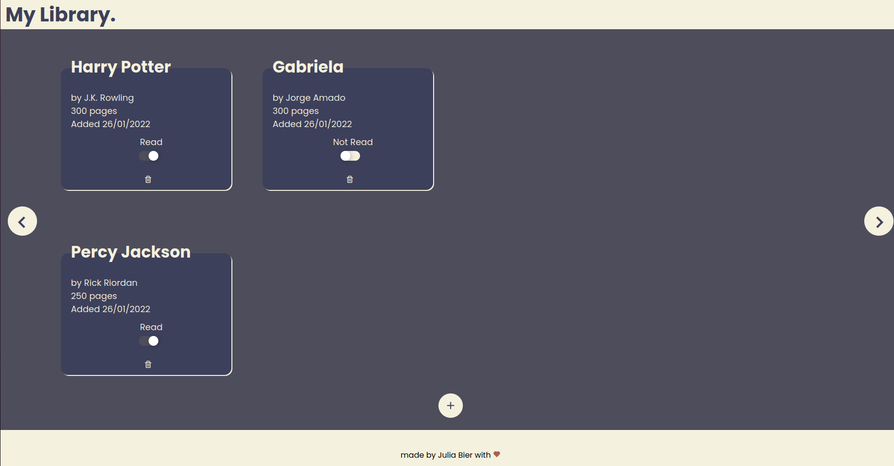 GitHub - jbiers/library: A LIbrary project made with HTML, CSS and ...