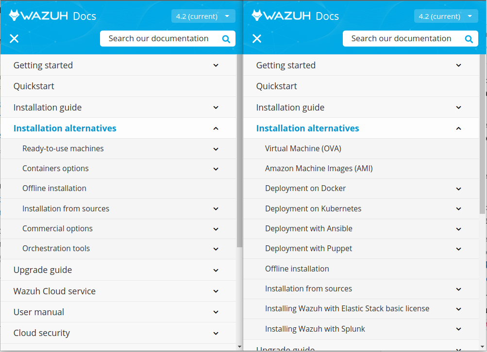 Rework the section: Installation alternatives · Issue #4717