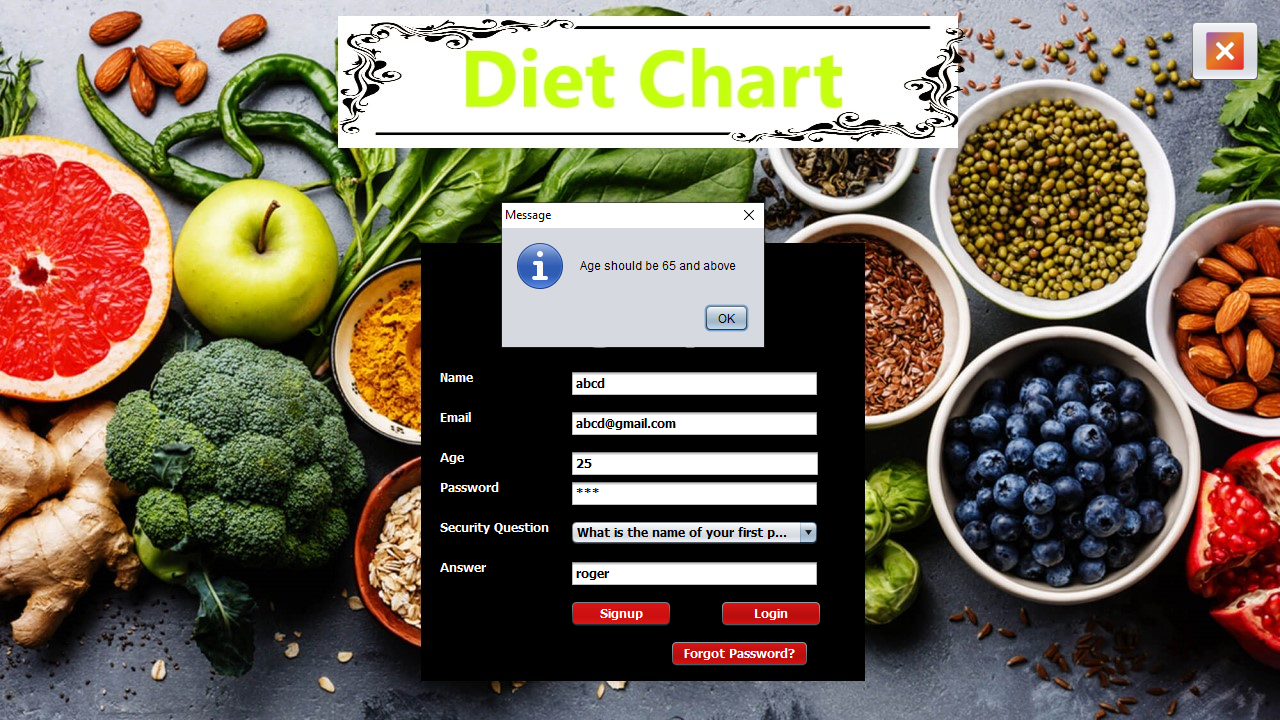 Java Nutrient Chart GitHub - tanmaythaware/DietSuggester: Diet Chart is an application made ...