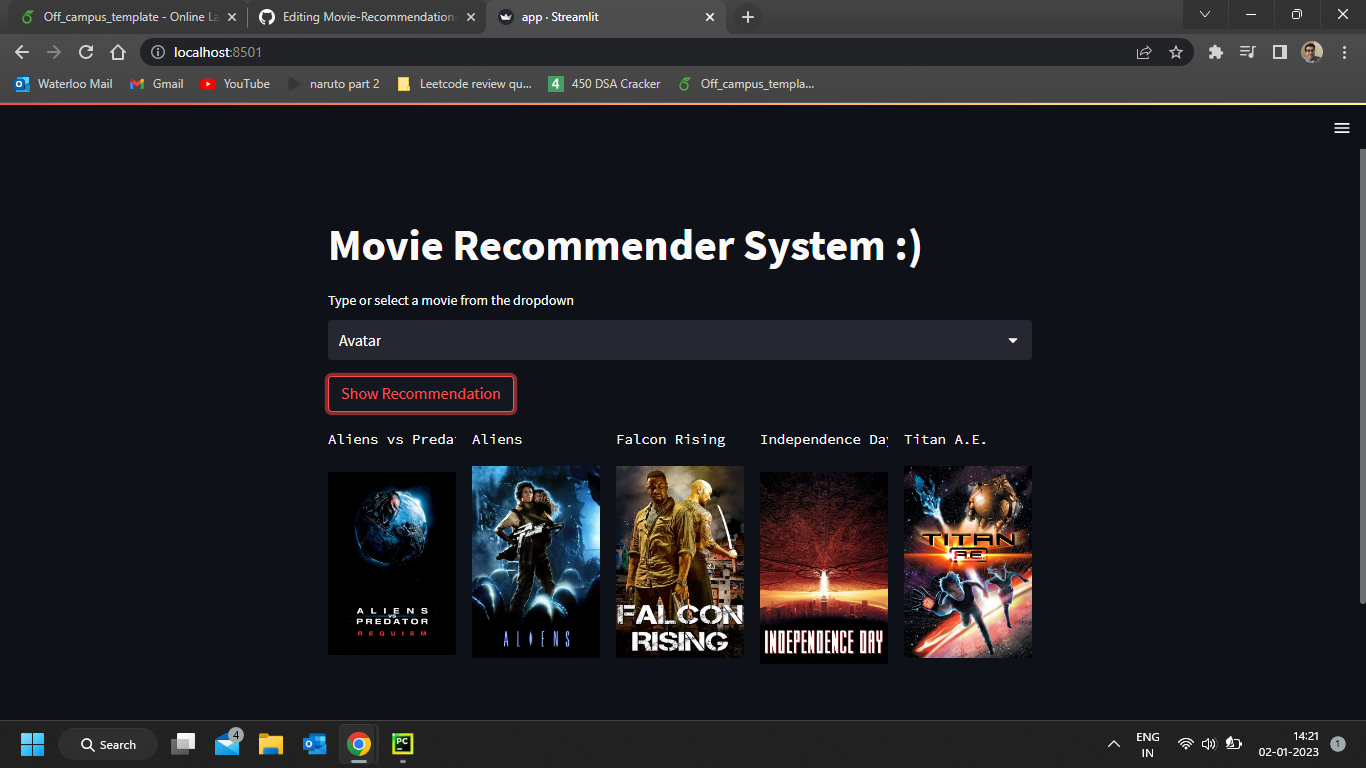 GitHub - sharanya-code/Movie-Recommendation-System: A tool to recommend ...