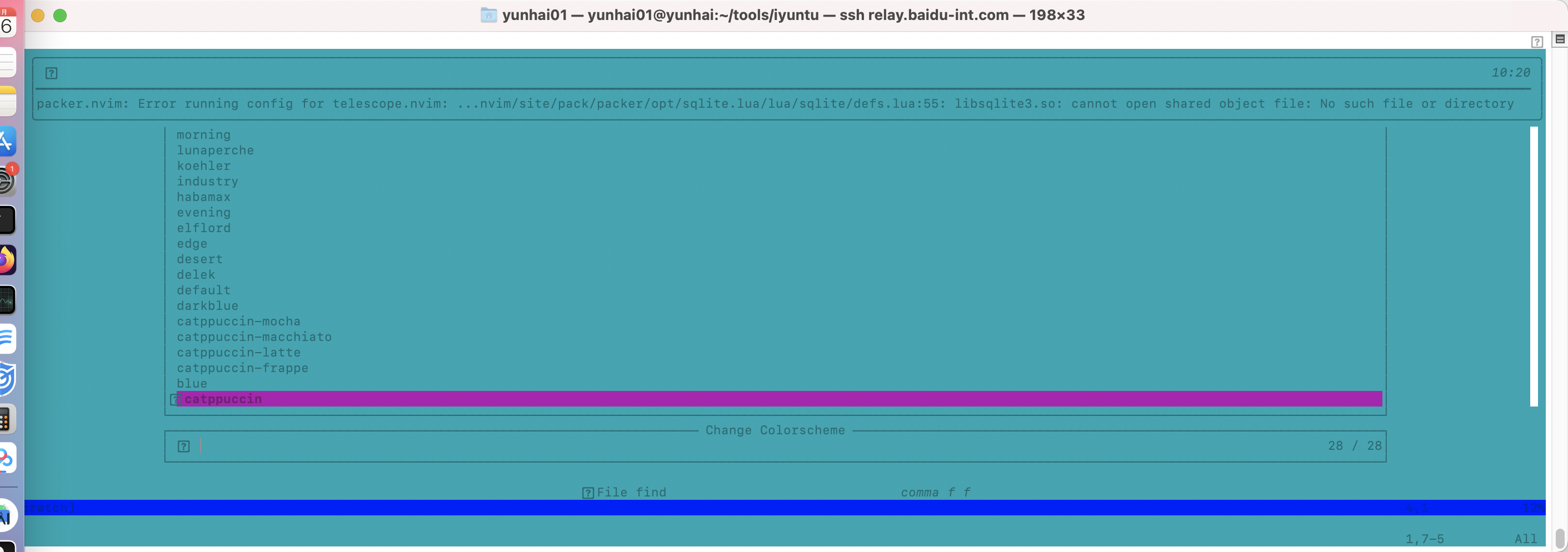 CentOS7 安装后 scheme 无法保存 · Issue #327 · ayamir/nvimdots · GitHub