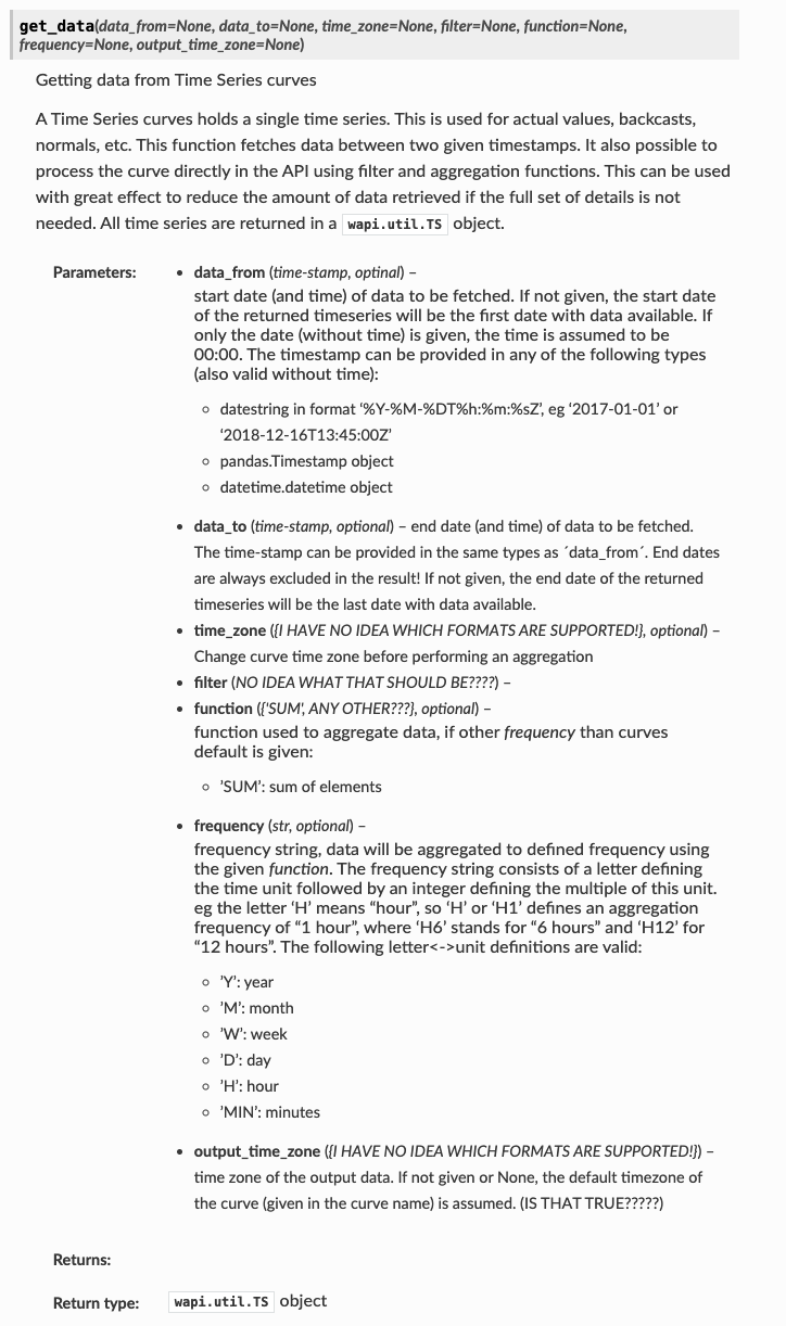 Please clarify time zones in the docs issue 70 volueinsight wapi