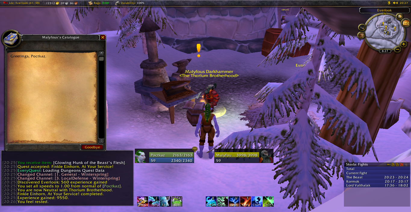 Malyfous's Catalogue gossips available without requirements and missing