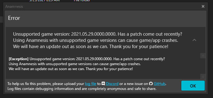 Unsupported Game Version · Issue #382 · imchillin/Anamnesis · GitHub