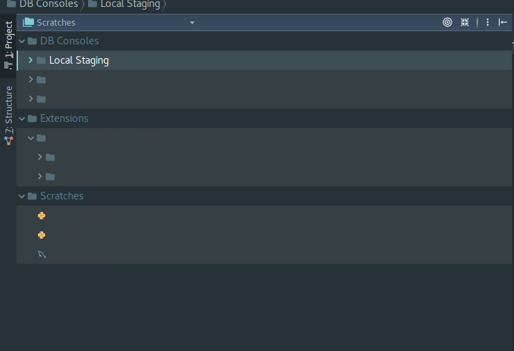 PyCharm File and Folder Names Hidden in "Scratches" View · Issue 438