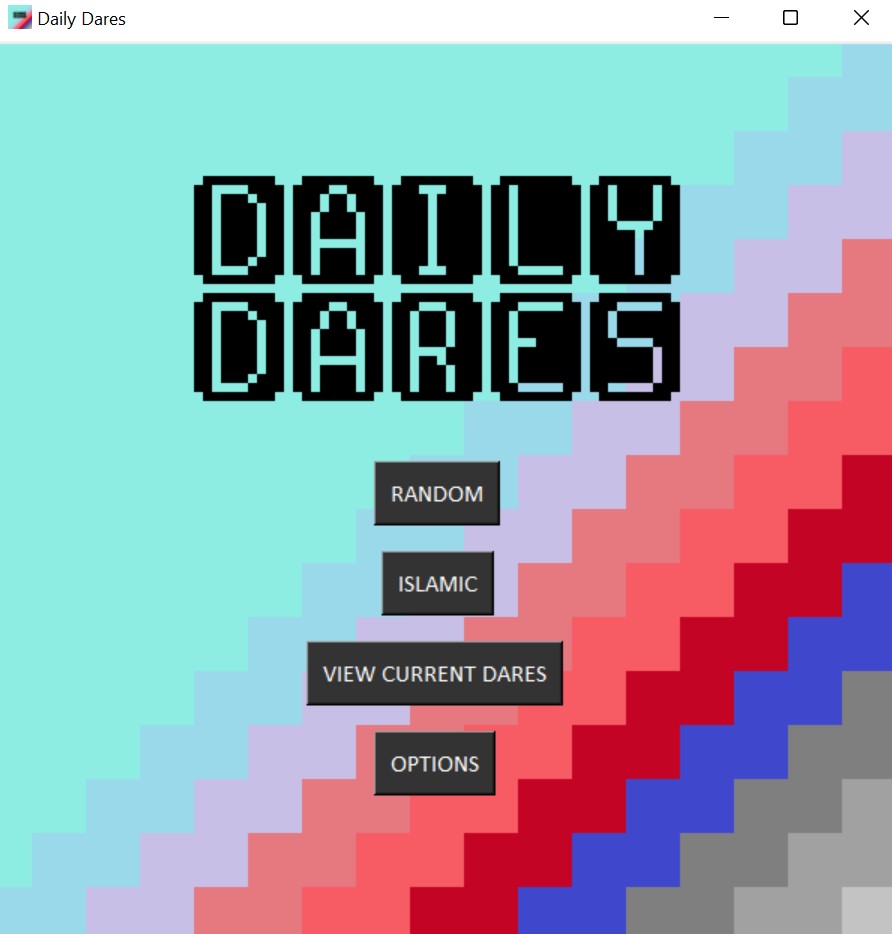 GitHub Tarctic/DailyDares A GUI app that selects a random challenge