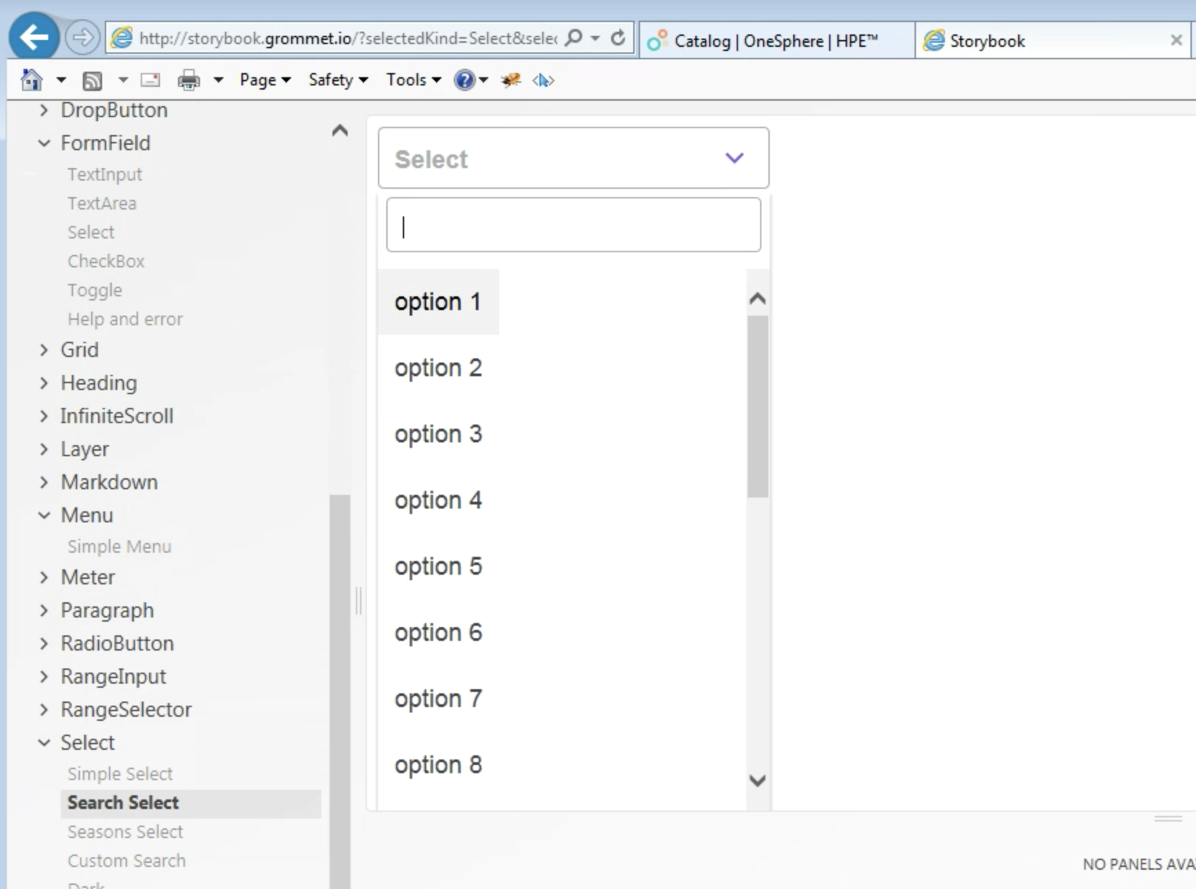 V2. Regression on Select component with onSearch · Issue 2201