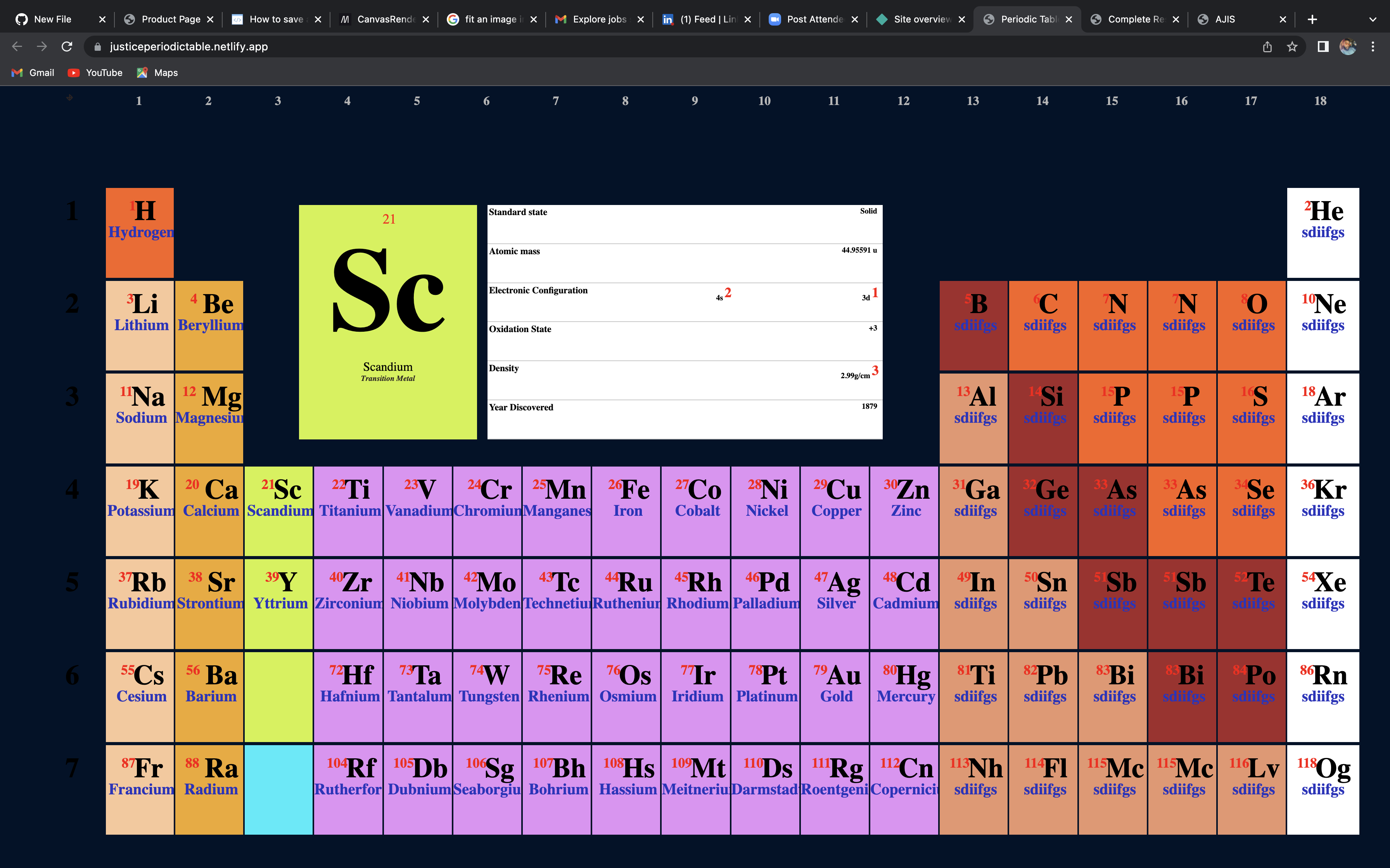 GitHub - JusticeIsreal/Periodic-table-with-CSS-grid