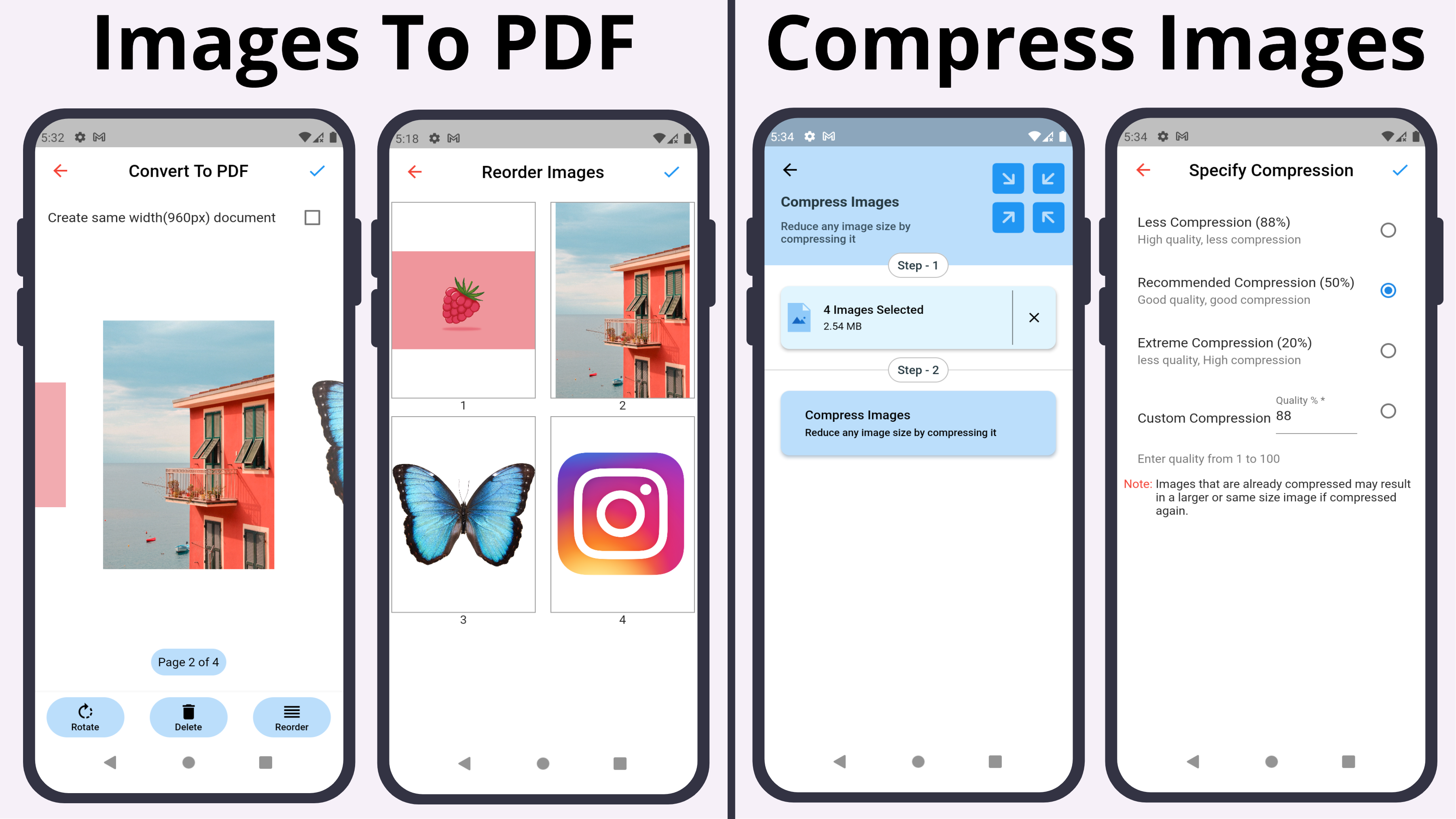 Images To PDF And Compress Images