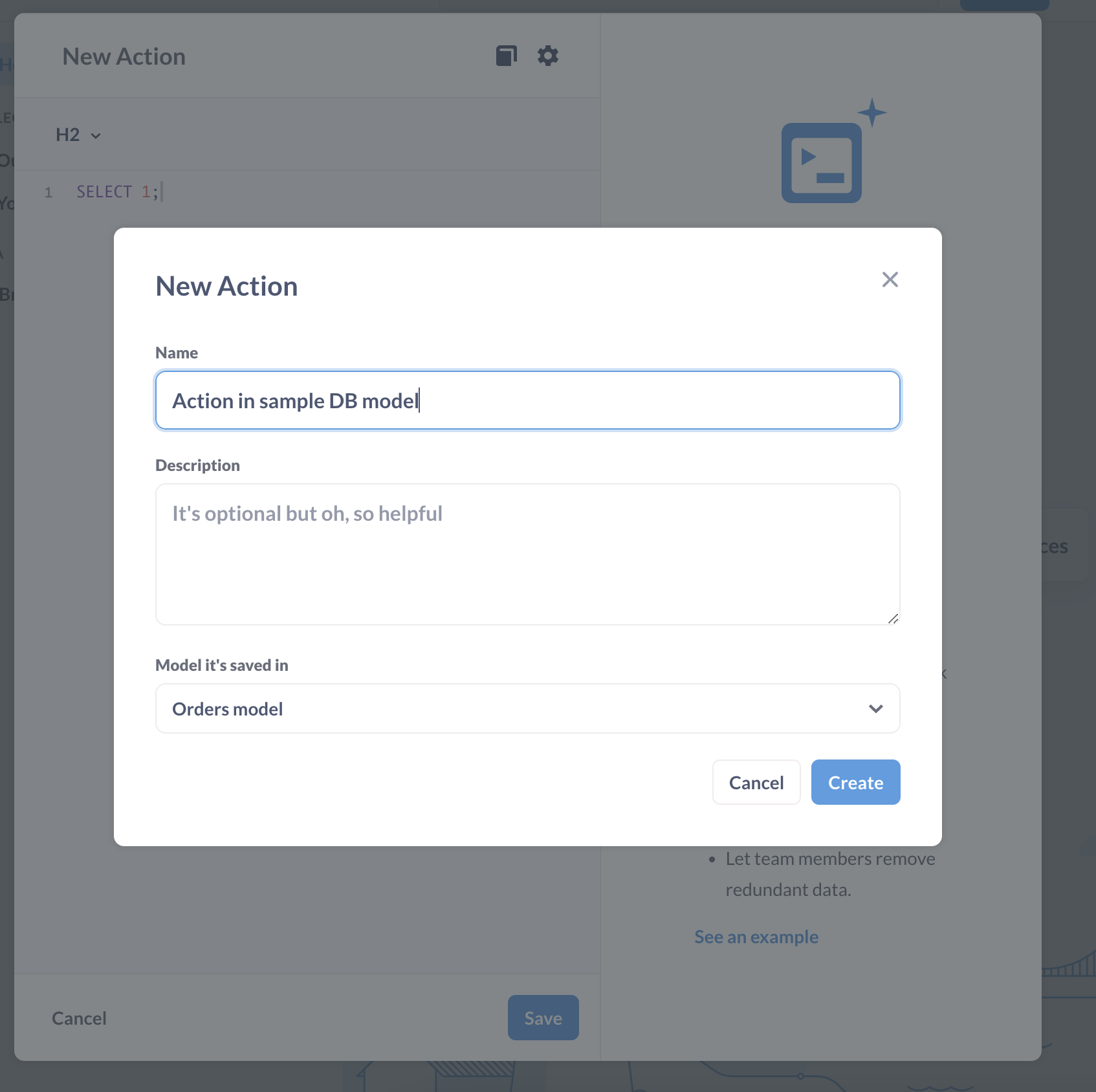 Actions UI do not check for the database permissions if saved into ...