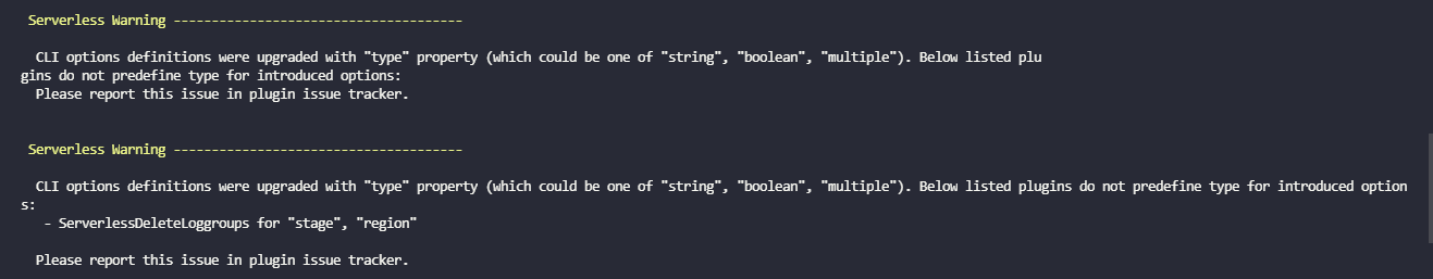 Serverless Warning