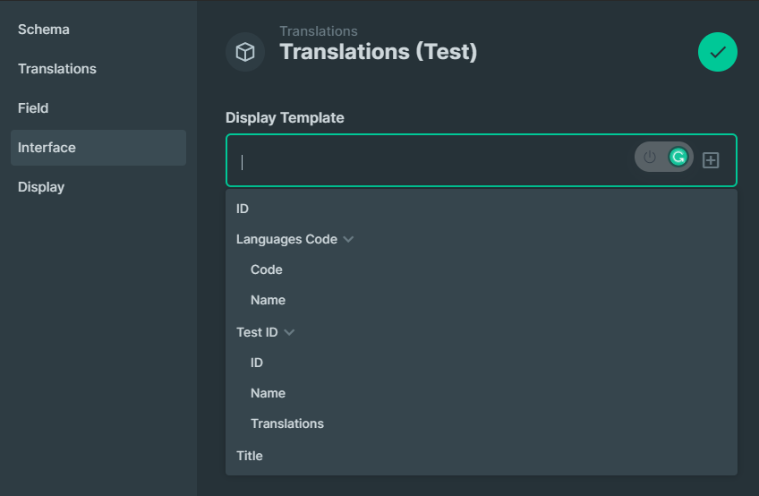 Not possible to set Translations interface to show language name ...