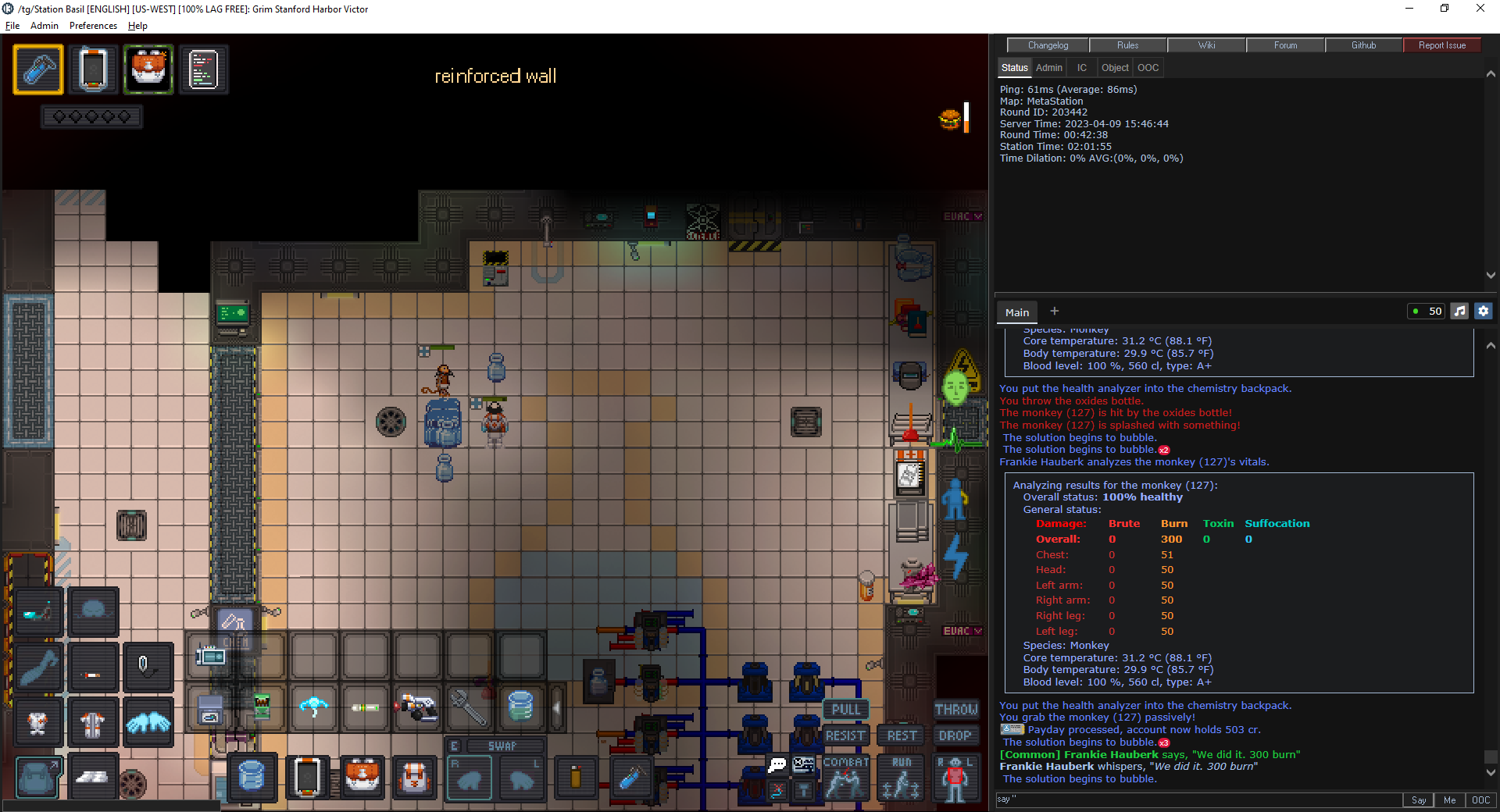 Burn damage from hydrogen peroxide and acetone oxide don't affect