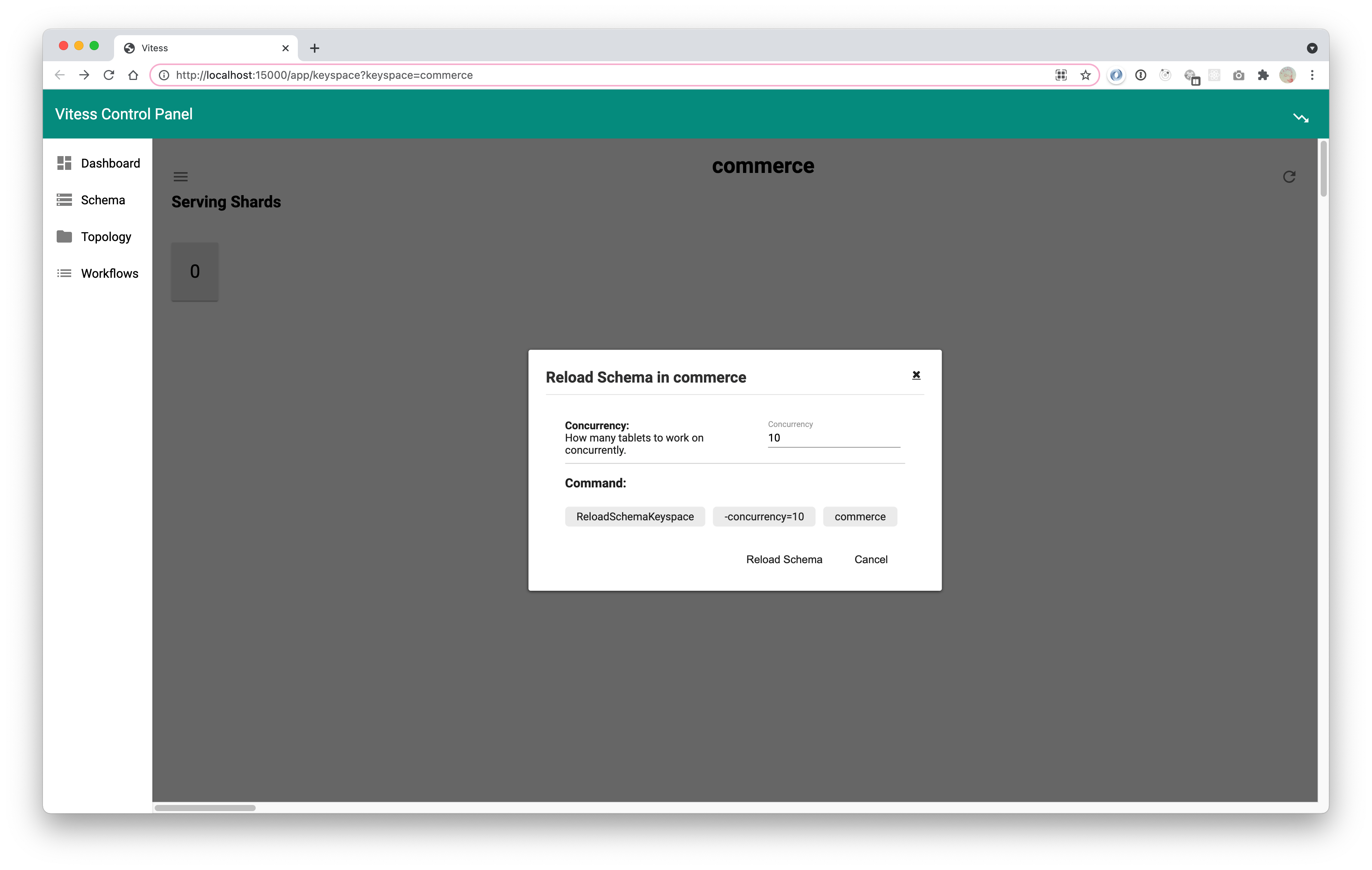 [vtadmin] Reload keyspace schema · Issue #8738 · vitessio/vitess · GitHub