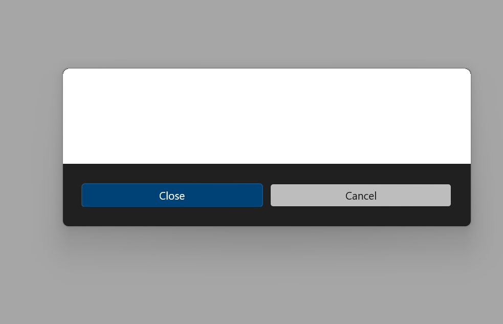 Content Dialog does not work properly with dark theme (when triggered ...
