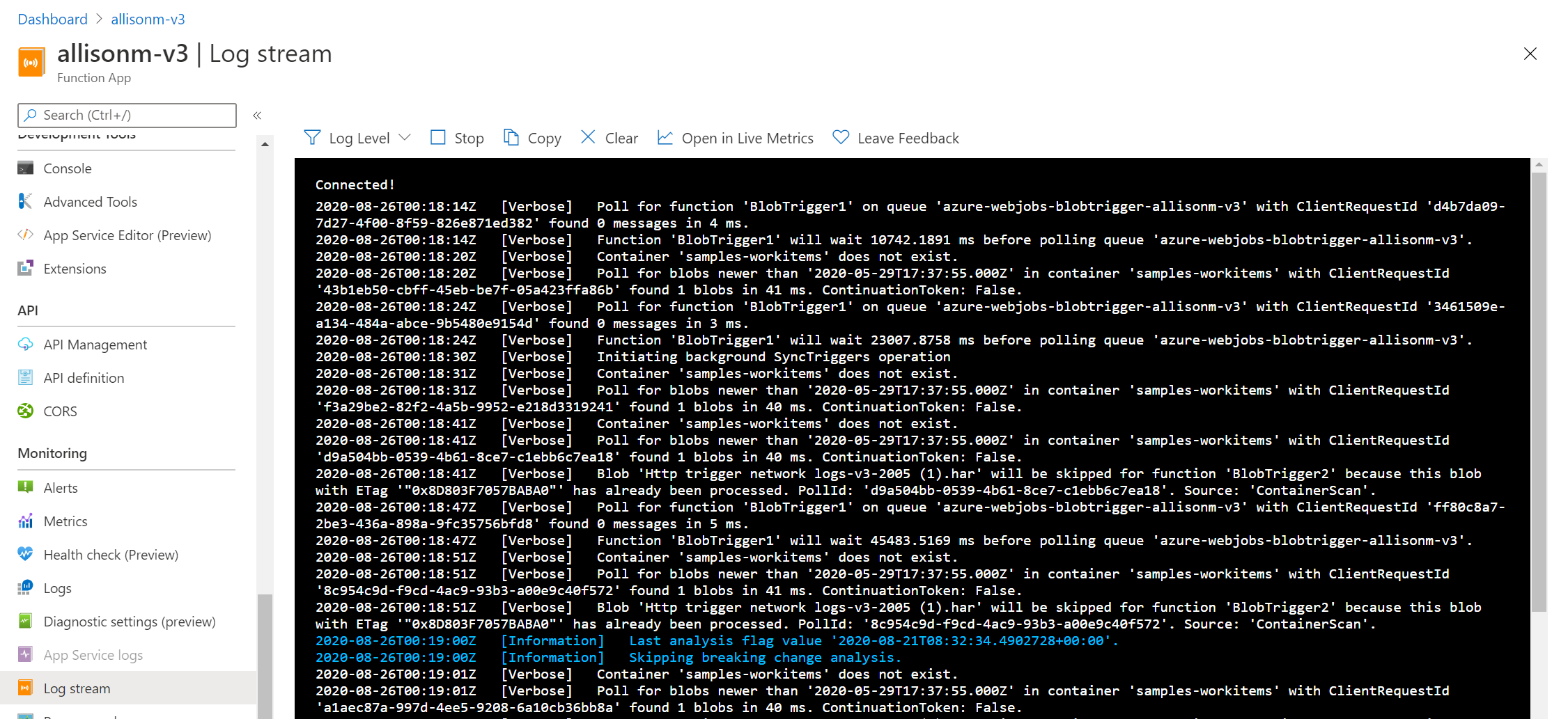 [Function App][Log Stream] Default to filebased logs by ammanifold ...