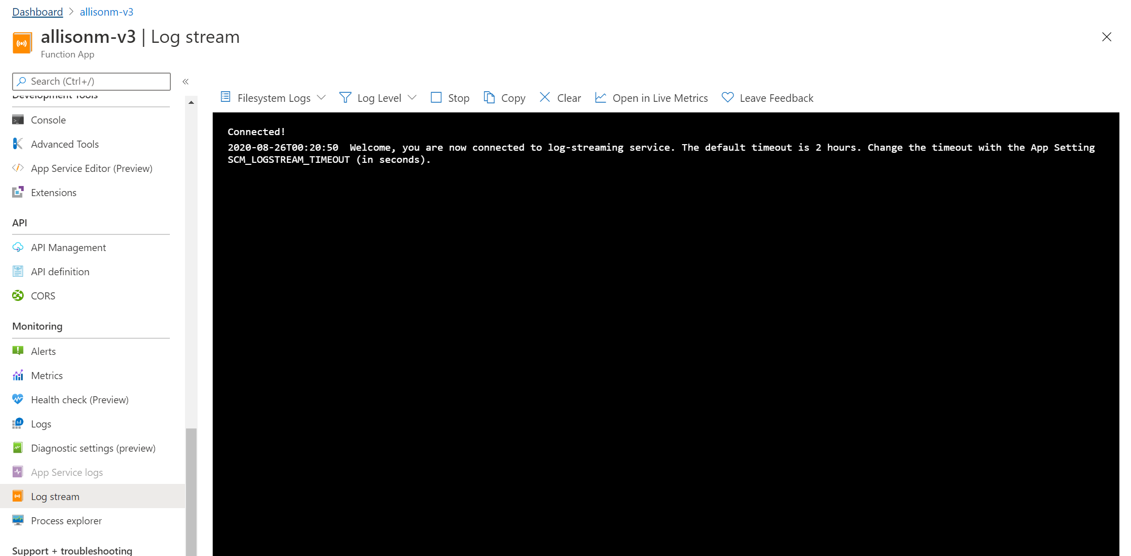 [Function App][Log Stream] Default to filebased logs by ammanifold ...