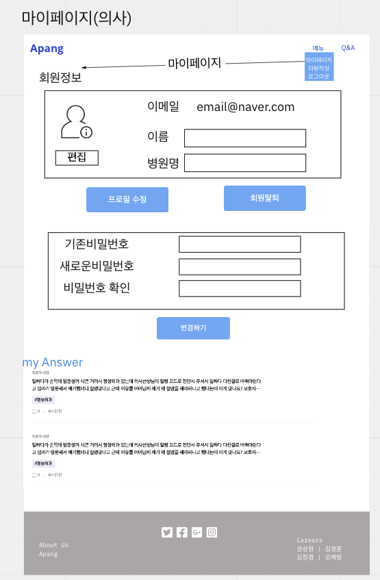 마이페이지 의사