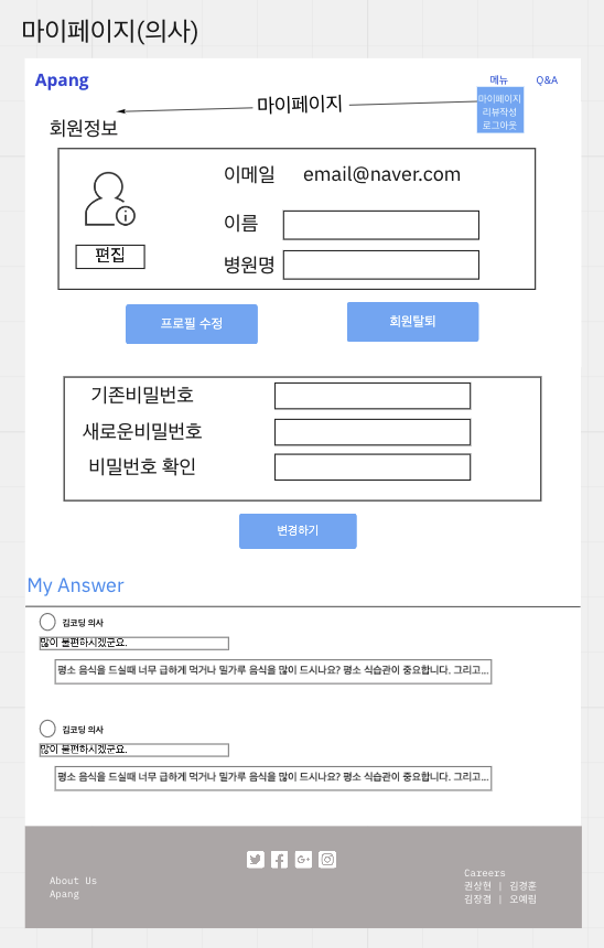 마이페이지 의사
