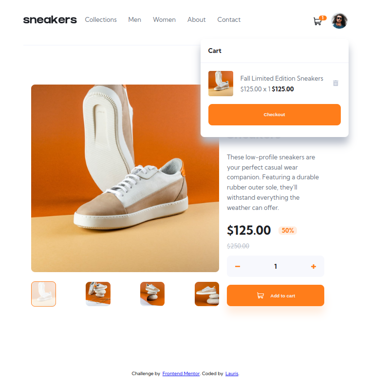 GitHub - lauriselvijs/e-commerce-product-page: Product page for e-commerce
