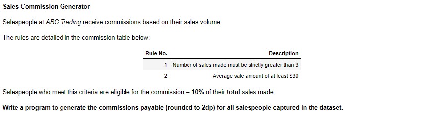 Sales comm q