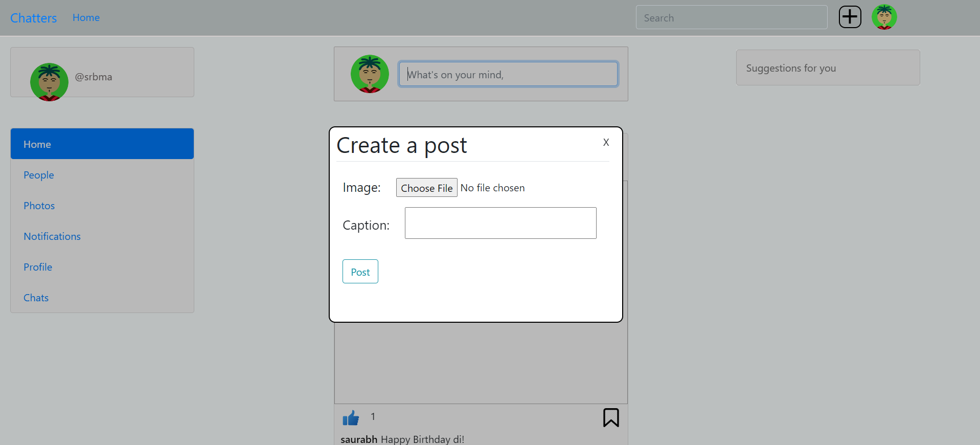 UI enhancement · Issue #1 · srbmaury/Chatters_2 · GitHub