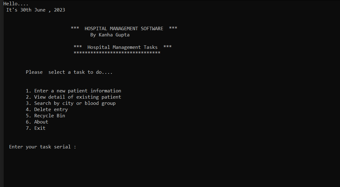 GitHub - Kanha412/Hospital_Management_Software: A Hospital Management ...