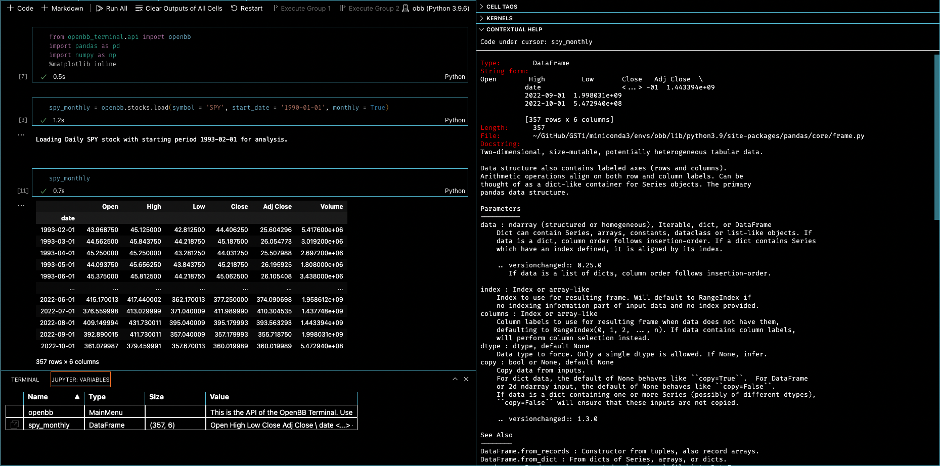 Load as a Pandas DataFrame