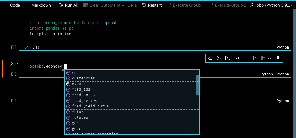Economy Menu Code Completion