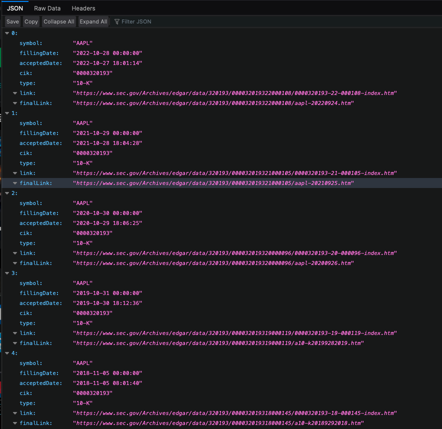 [Bug] `Stocks/FA/SEC --source FinancialModelingPrep` does not work, no ...