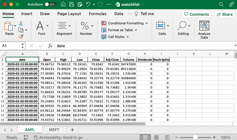 Exporting Data