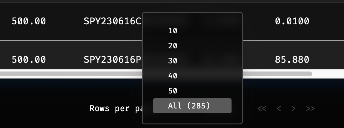 Rows per Page