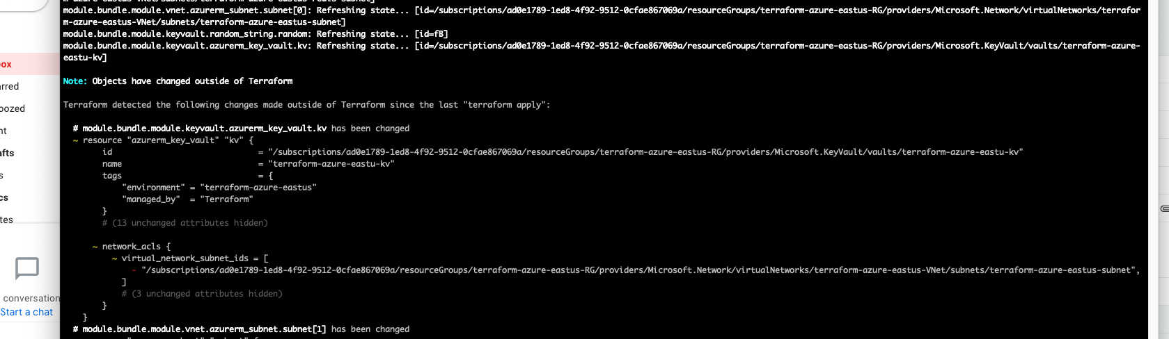 Azurerm key vault Adding Virtual network subnet ids Only Works On 2nd feat-release-policy-support-for-keys-issue-37-azure-terraform