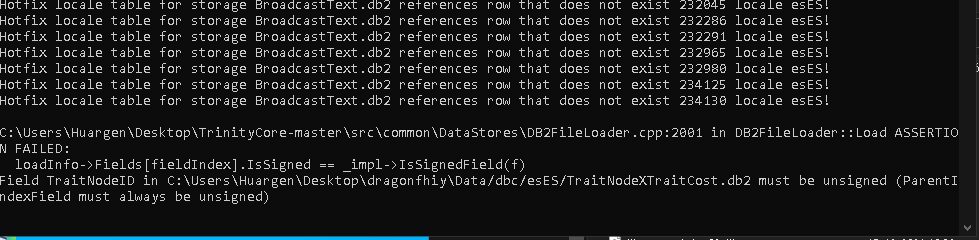 I have an error when opening worldserver from servers · TrinityCore ...