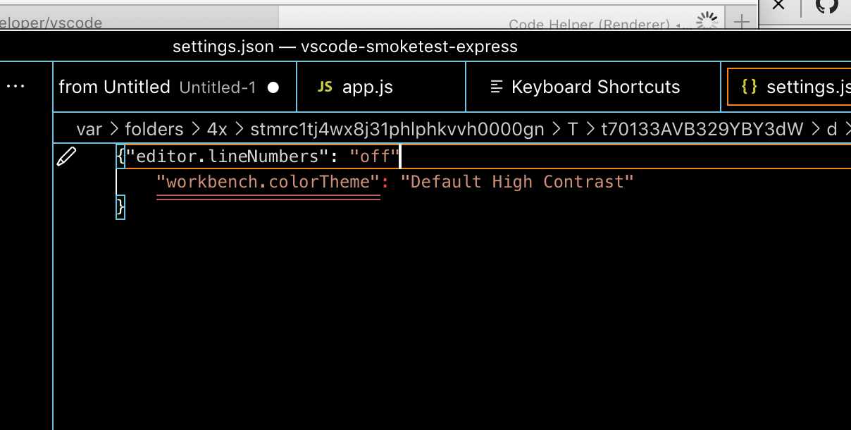 Smoke test fails when MacOS system-wide HC mode is enabled · Issue ...