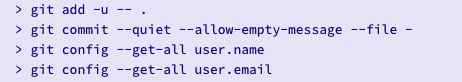 Git error on attempt to commit when auto-stage: tracked and only ...