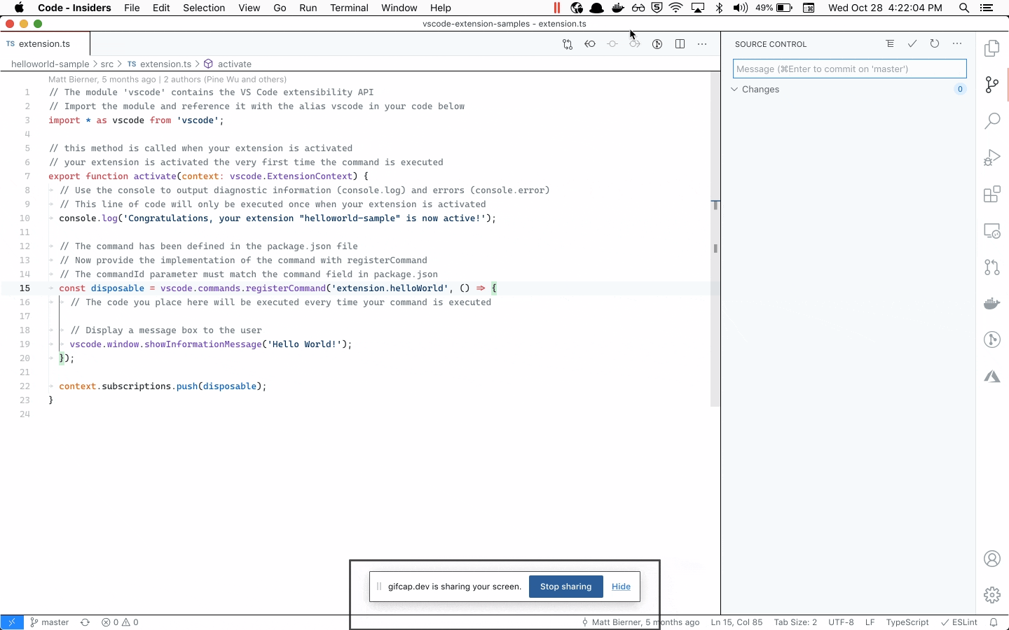 Empty entries in SCM histroy · Issue #109629 · microsoft/vscode · GitHub