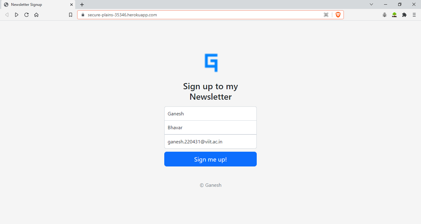 GitHub - ganesh-6/Newsletter-Signup-API: Created a Newsletter Signup ...