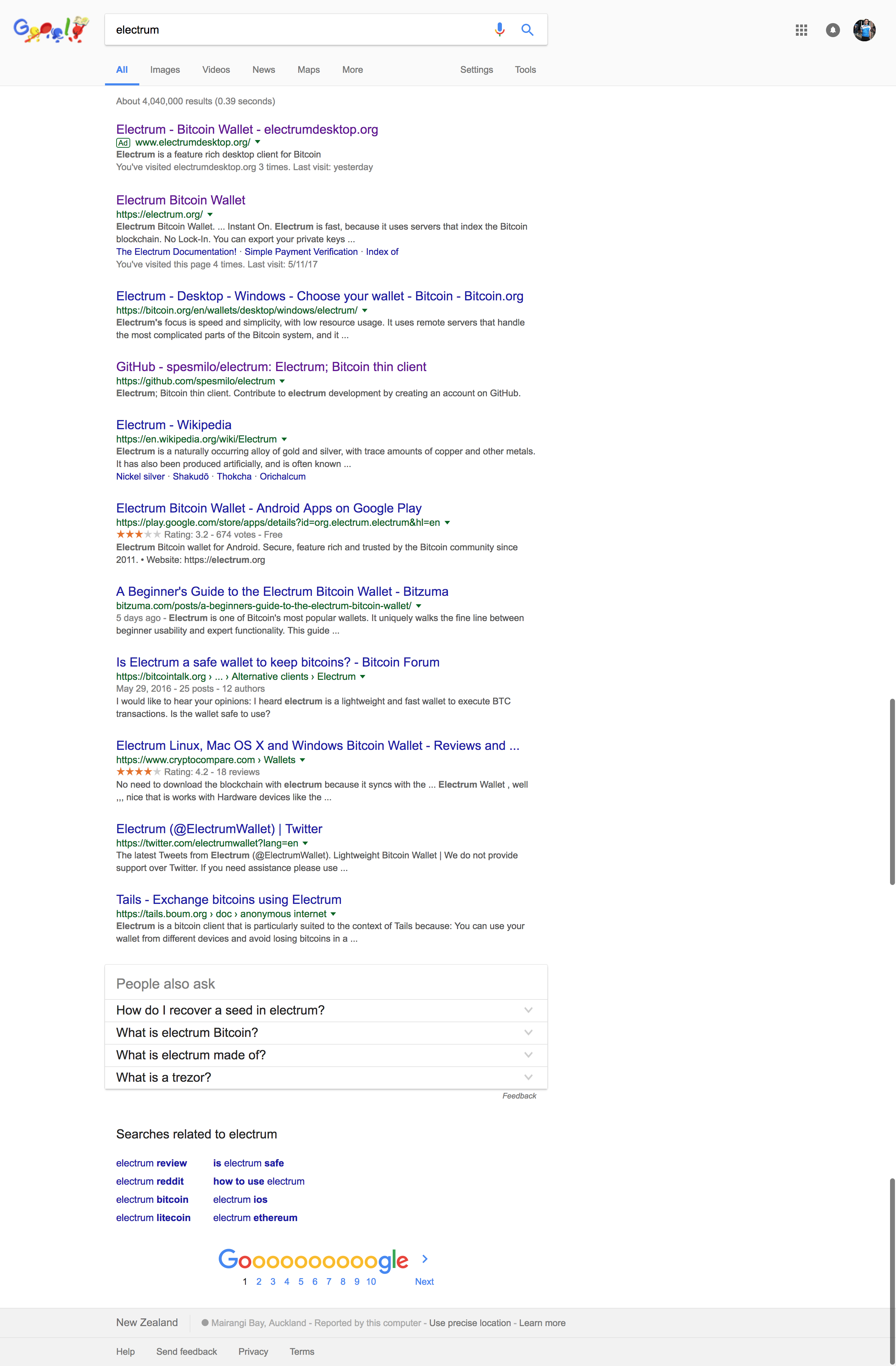 electrum google search