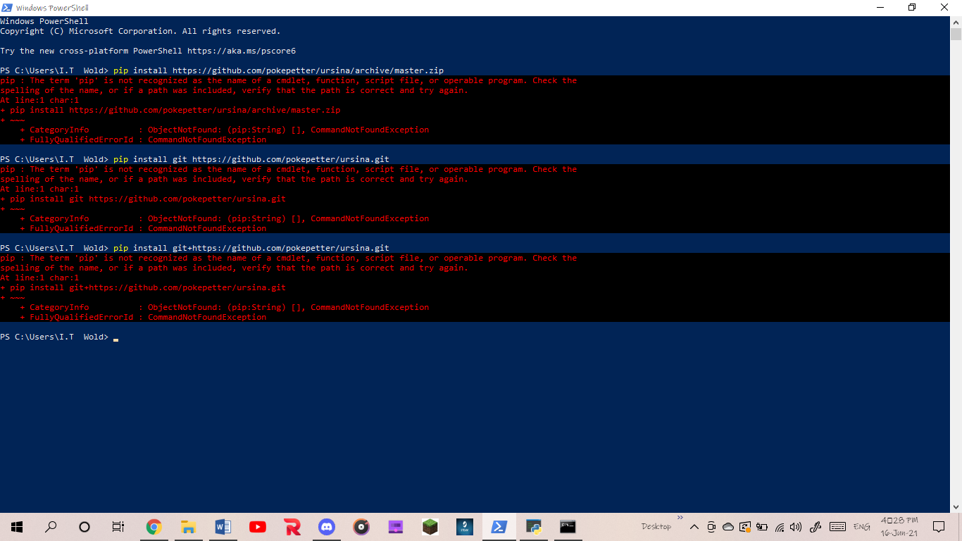 i cant install ursina · Issue 215 · pokepetter/ursina · GitHub