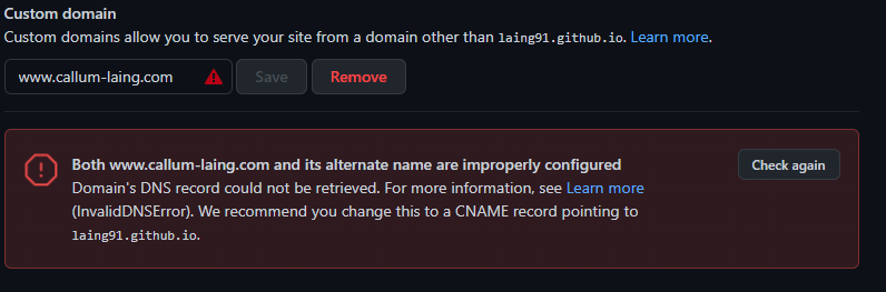 Custom Domain issues with Github Pages and Google Domains · community ...