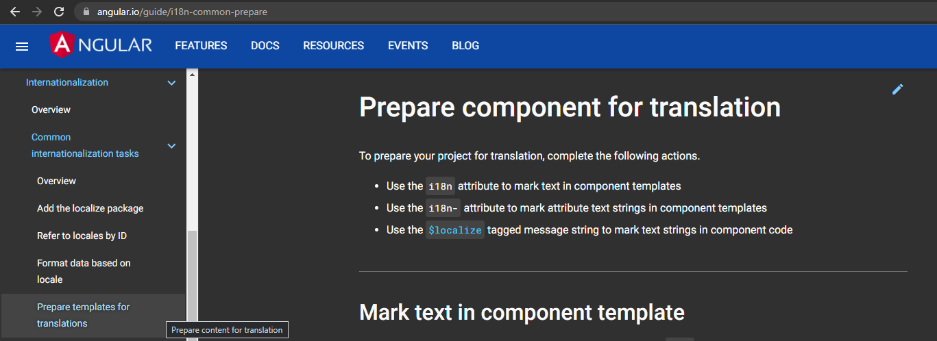 docs: Incorrect title and tooltip in the navigation (Prepare component ...