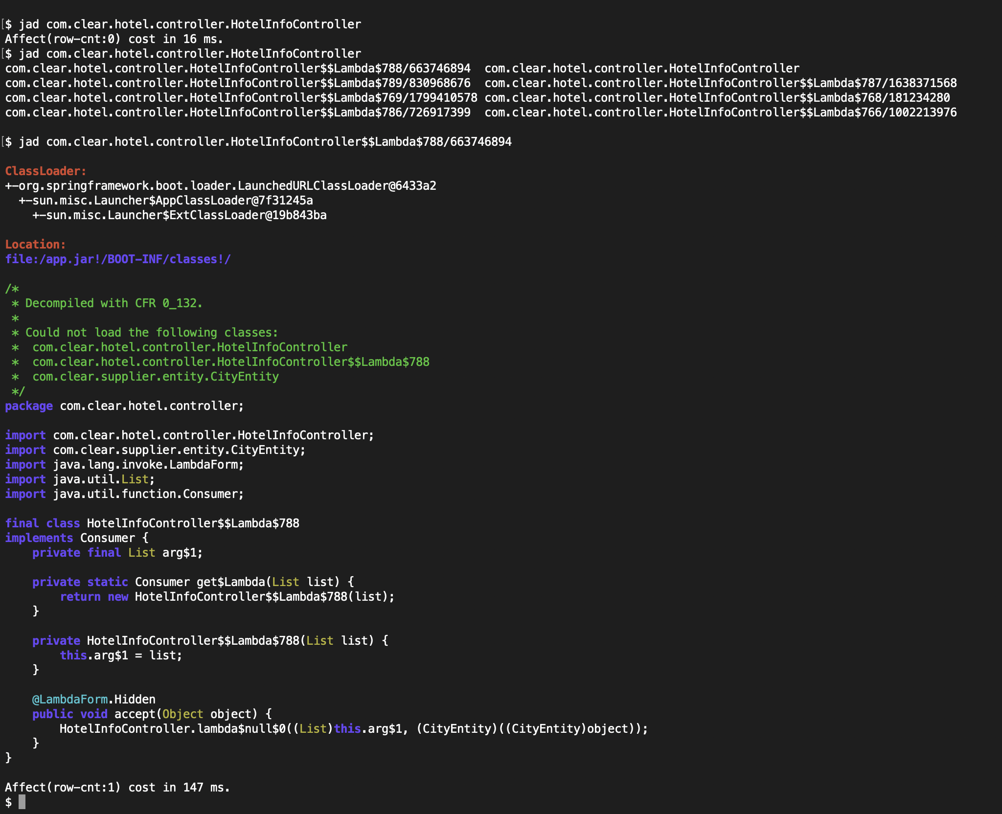 jad反编译源码无效 · Issue #580 · alibaba/arthas · GitHub